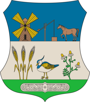 Das Wappen des Dorfes